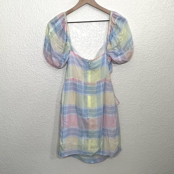 Lovers + Friends Corbin Mini Dress Open Stomach Bow Pastel Barbiecore Size S - Picture 3 of 15